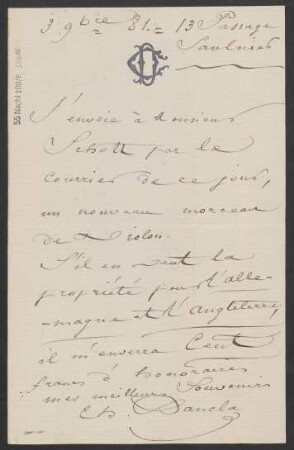 Brief an B. Schott's Söhne : 03.11.1881