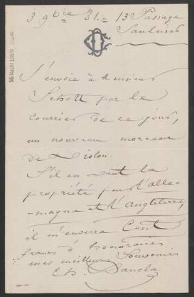 Brief an B. Schott's Söhne : 03.11.1881