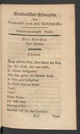 Siebenundzwanzigste Woche