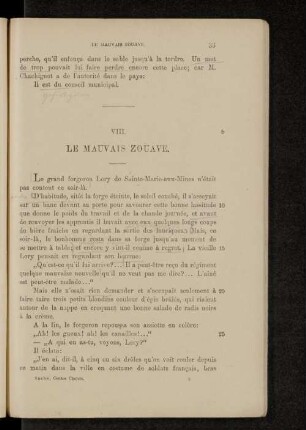VIII. Le mauvais zouave.