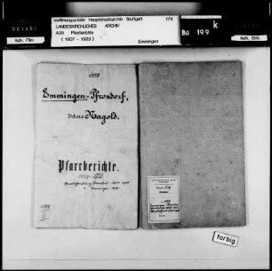 Emmingen-Pfrondorf: Pfarrberichte und Pfarrbeschreibungen