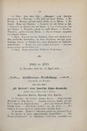 1869 bis 1870, 25. December 1869 bis 22. April 1870