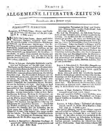 Taschenkalender auf das Jahr 1796 für Natur- und Gartenfreunde. Mit Abbildungen von Hohenheim und andern Kupfern. Tübingen: Cotta. 1796