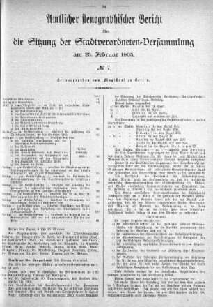No. 7, 23. Februar 1905