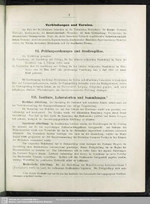 VI. Prüfungsordnungen und Studienpläne