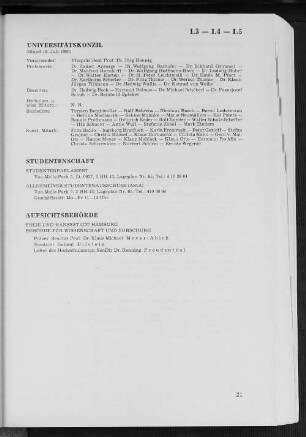 I.5 Aufsichtsbehörde