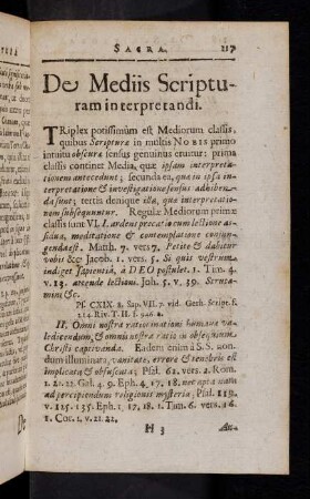 117-123, De Mediis Scripturam interpretandi.
