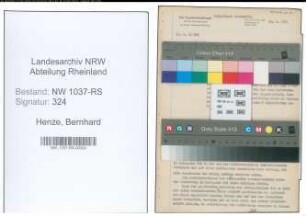 Entnazifizierung Bernhard Henze , geb. 03.09.1903 (Polizeibeamter)