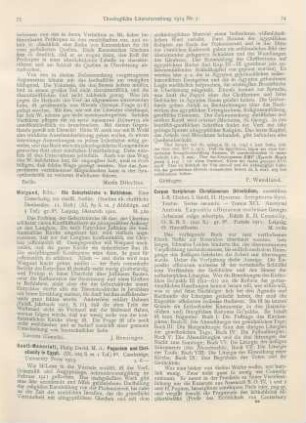 74-76 [Rezension] Connolly, R. H. (Ed.), Corpus Scriptorum Christianorum Orientalium. Scriptores syri. Textus. Series II. Tomus XCI