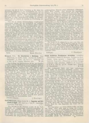 74-76 [Rezension] Connolly, R. H. (Ed.), Corpus Scriptorum Christianorum Orientalium. Scriptores syri. Textus. Series II. Tomus XCI