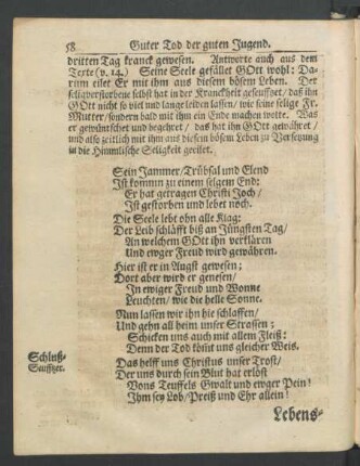 Schluß-Seuffzer.