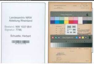 Entnazifizierung Herbert Schuette , geb. 10.07.1907 (Kaufmann)