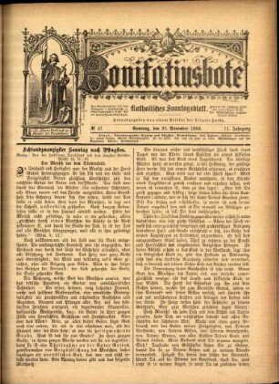 Ausgabe vom Sonntag, den 25. November 1894.