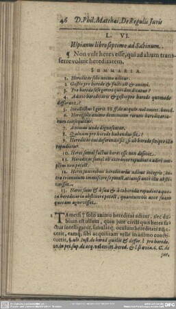L. VI. Uspianus libro septimo ad Sabinum