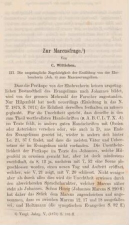 366-375 Zur Marcusfrage : Fortsetzung