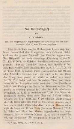 366-375 Zur Marcusfrage : Fortsetzung