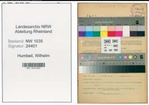 Entnazifizierung Wilhelm Humbeil , geb. 12.09.1896 (Steiger)