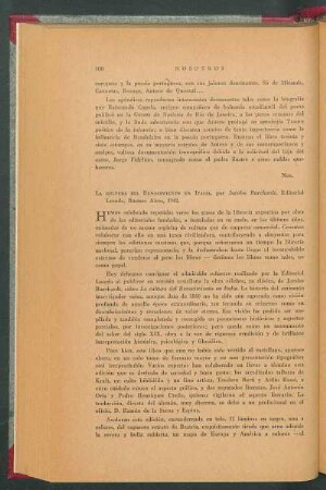 La cultura del renacimiento en Italia, por Jacobo Burckardt