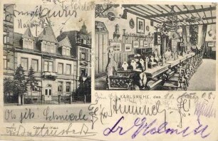 Postkartenalbum. "Karlsruhe - Cherusker-Haus". Cherusker-Haus