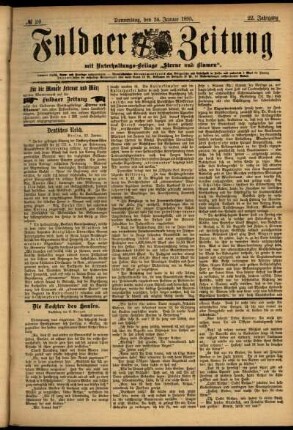 Ausgabe vom Donnerstag, den 24. Januar 1895.