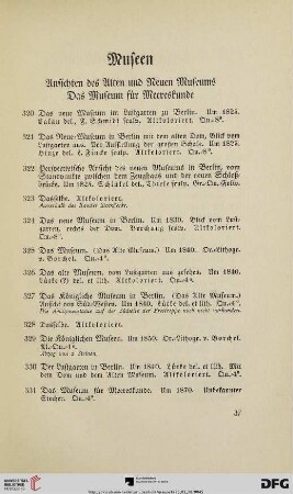 Museen (Nr. 320-331)