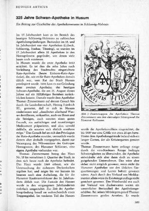 325 Jahre Schwan-Apotheke in Husum