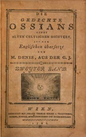 Die Gedichte Ossians : eines alten celtischen Dichters, 2