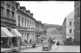 Sebnitz. Kirchstraße mit Pferdewagen