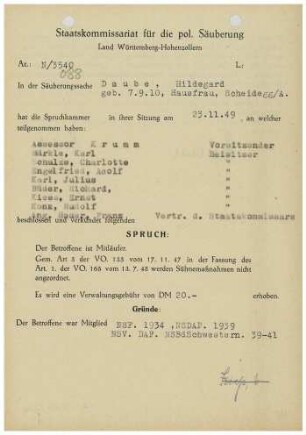 Daube, Hildegard