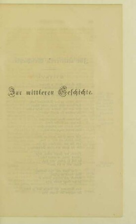 Zur mittleren Geschichte
