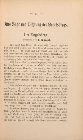 Aus Sage und Dichtung des Vogelsbergs.
