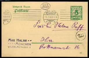 Joseph Joachim (1822-1882) und Helene Raff (1865-1942) Nachlass: Briefe von Max Halbe an Helene Raff - BSB Raffiana VI. Halbe, Max