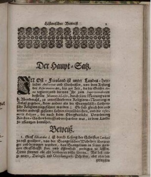 Historischer Beweiß