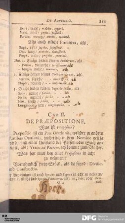 Cap. II. De Præpositione