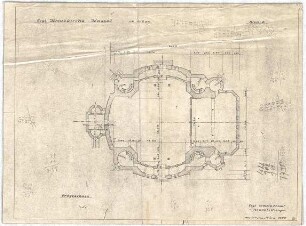 Gsaenger, Gustav; Kassel (Hessen); Kreuzkirche, Wiederaufbau - Grundriss EG