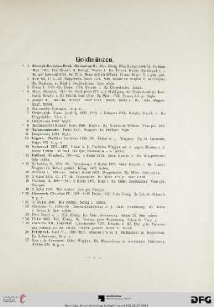 Goldmünzen (Nr. 1-113)