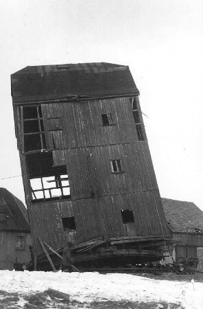 Großhennersdorf. Bockmühle, Abbruch (Aufnahme Helmut Passig, Großhennersdorf)