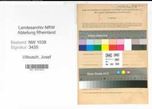 Entnazifizierung Josef Vilbusch , geb. 07.11.1891 (Justizbeamter)