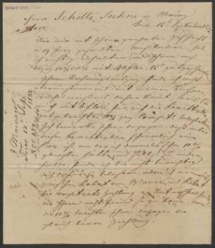 Brief an B. Schott's Söhne : 12.09.1832