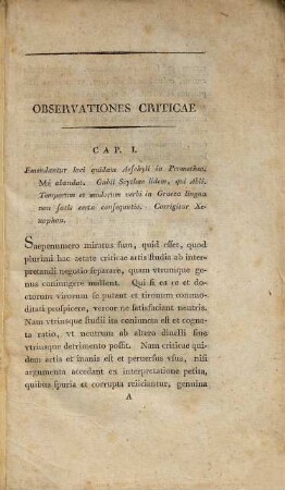 Godofredi Hermanni Prof. Philos. Pvbl. Extryord. In Acad. Lips. Observationes Criticae In Qvosdam Locos Aeschyli Et Evripidis