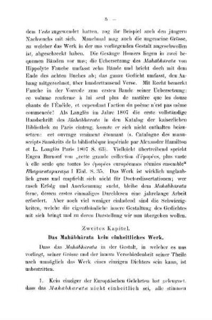 Zweites Kapitel. Das Mahâbhârata kein einheitliches Werk.