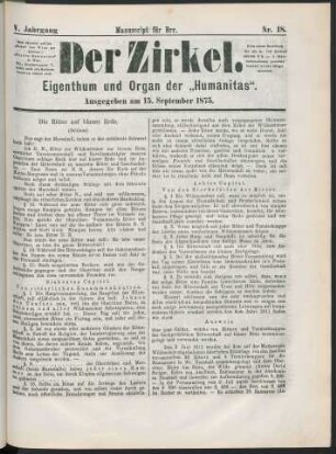 Nr. 18. Ausgegeben am 15. September 1875.