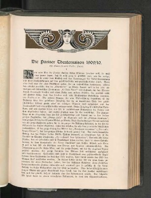 Die Pariser Theatersaison 1909/10