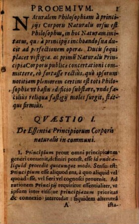 Quaestionum philosophicarum decas I., de principiis corporis naturalis