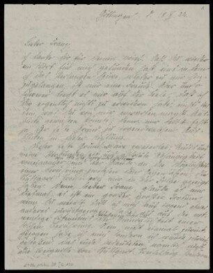 Brief von Helene Ehrenberg an Franz Rosenzweig