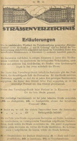 Strassenverzeichnis