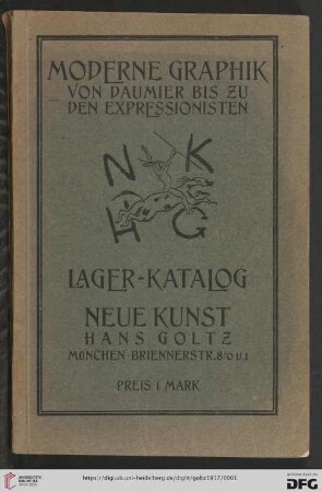 Moderne Graphik von Daumier bis zu den Expressionisten