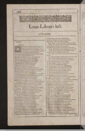 Loues [loves] labours lost