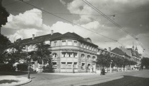 Dresden-Weißer Hirsch, Bautzner Landstraße 7. Parkhotel (Eröffnung 1914; E. Voigt, H. Schulze nach J. Kraaz). Eckansicht