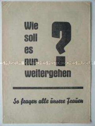 Illustrierte Propagandaschrift der KPD in Form eines Sketches zur ersten Bundestagswahl